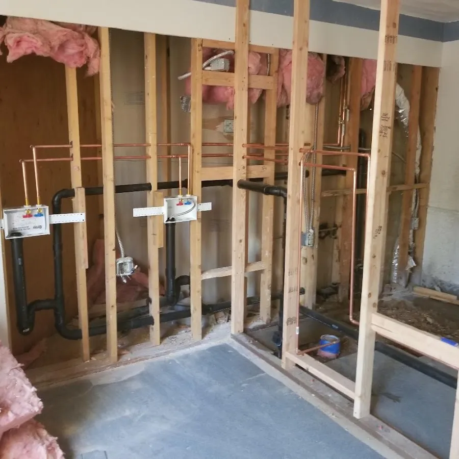 Copper pipe rough-in and plumbing installation in Millsboro